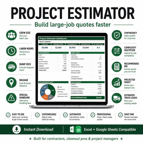 Property cleanout estimator workbook preview