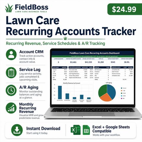 Recurring accounts tracker workbook preview